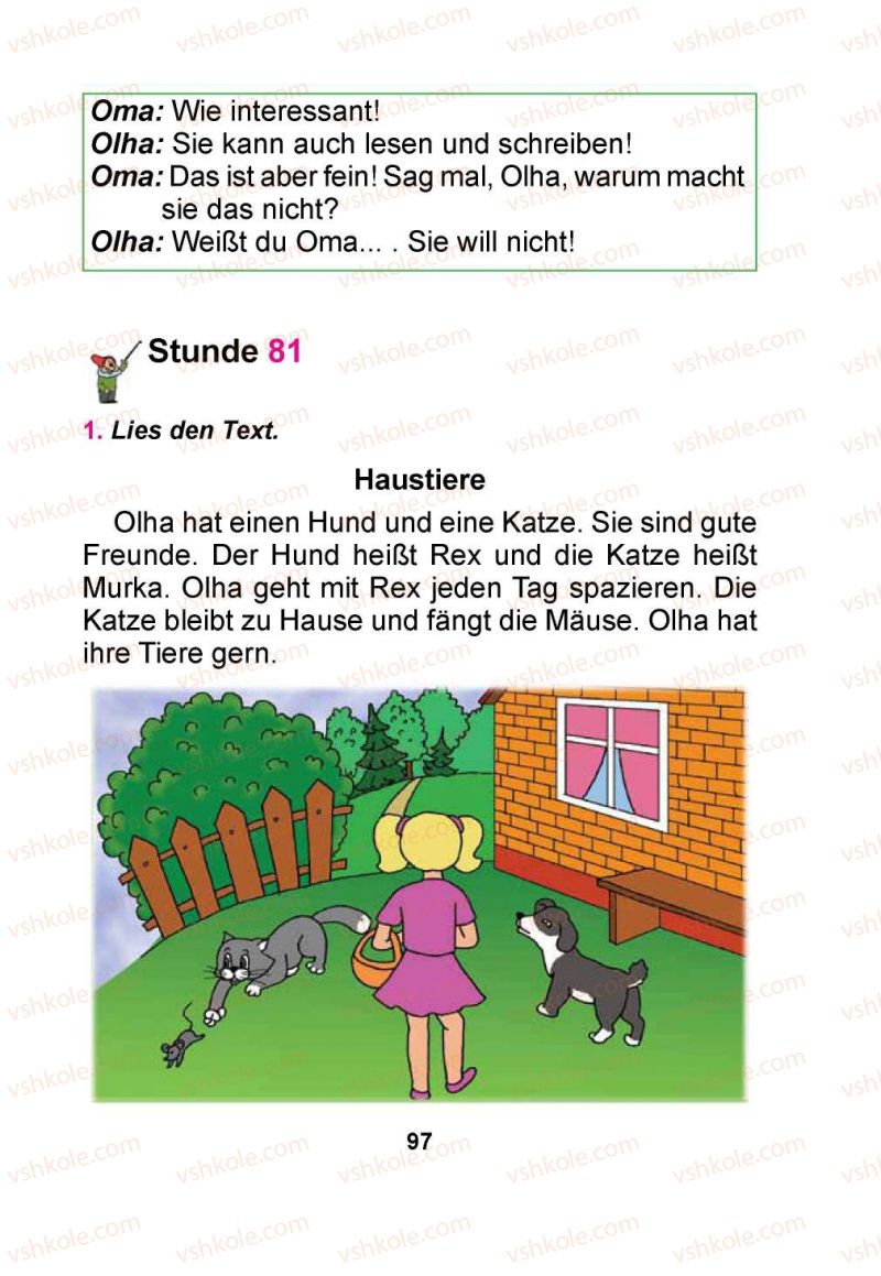 Страница 97 | Підручник Німецька мова 1 клас Я.М. Скоропад 2012 Поглиблене вивчення