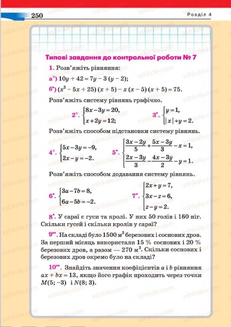 Страница 250 | Підручник Алгебра 7 клас Г.П. Бевз, В.Г. Бевз 2015