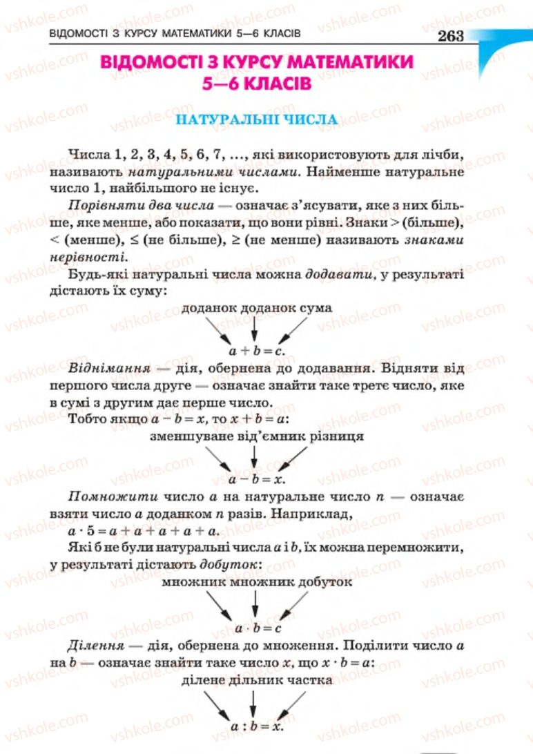 Страница 263 | Підручник Алгебра 7 клас Г.П. Бевз, В.Г. Бевз 2015