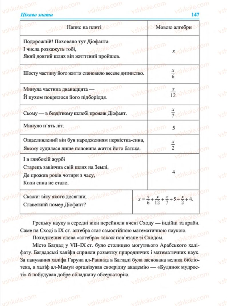 Страница 147 | Підручник Алгебра 7 клас В.Р. Кравчук, М.В. Підручна, Г.М. Янченко 2015