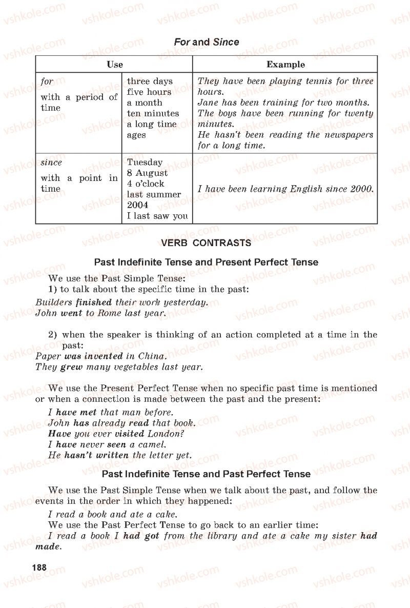 Страница 188 | Підручник Англiйська мова 7 клас А.М. Несвіт 2015