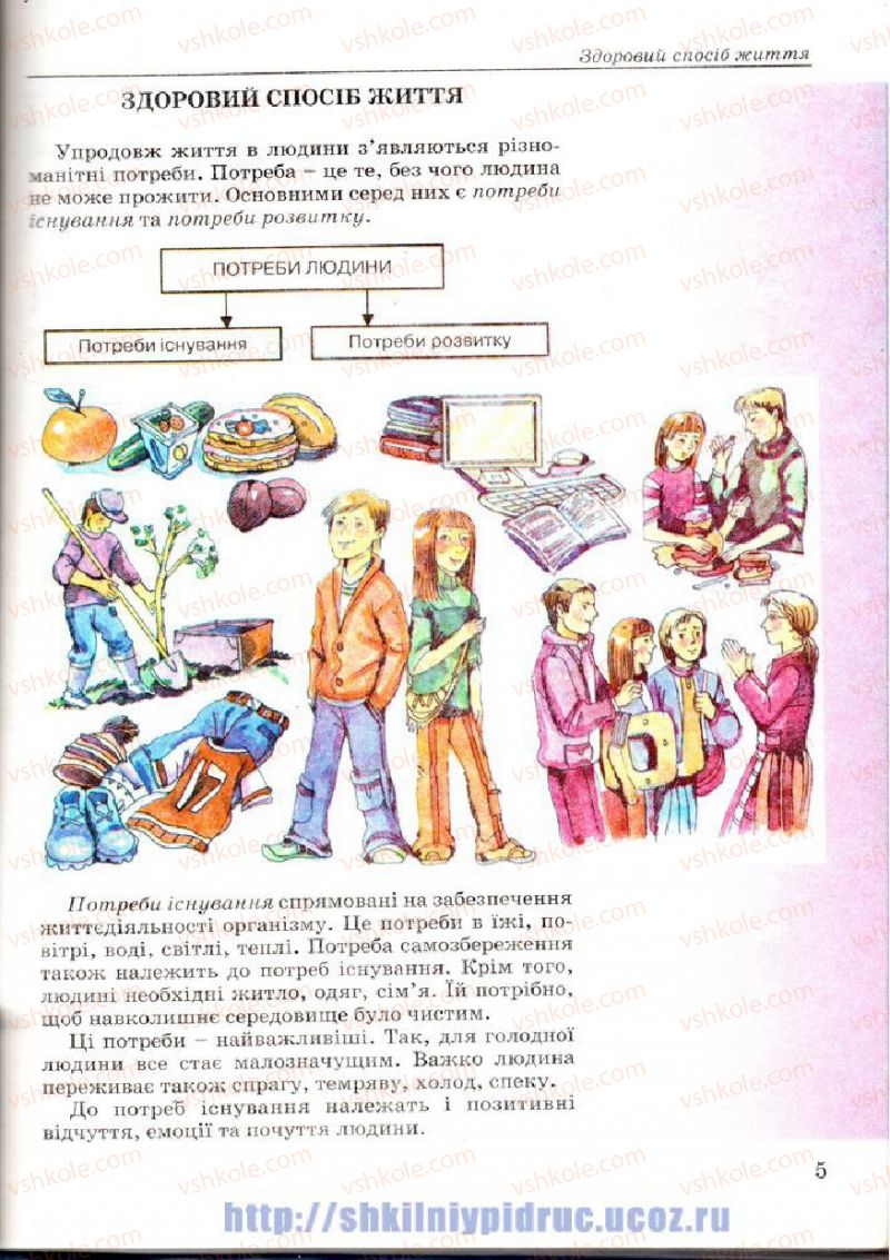 Страница 5 | Підручник Основи здоров'я 7 клас Т.Є. Бойченко, І.П. Василашко, Н.С. Коваль 2007