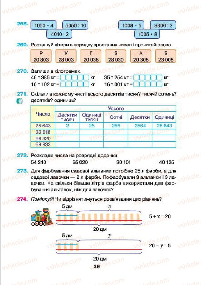 Страница 39 | Підручник Математика 4 клас Н.О. Будна, М.В. Беденко 2015