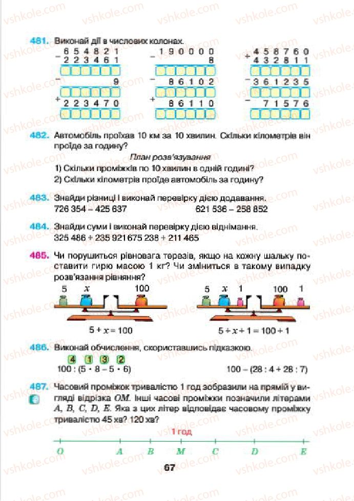 Страница 67 | Підручник Математика 4 клас Н.О. Будна, М.В. Беденко 2015