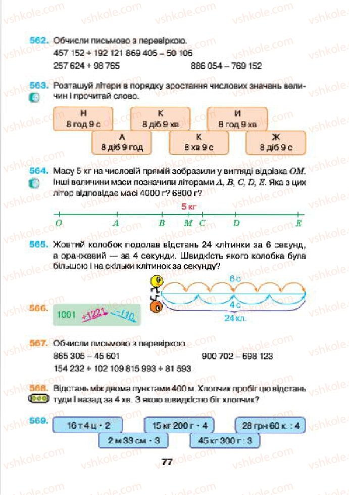 Страница 77 | Підручник Математика 4 клас Н.О. Будна, М.В. Беденко 2015