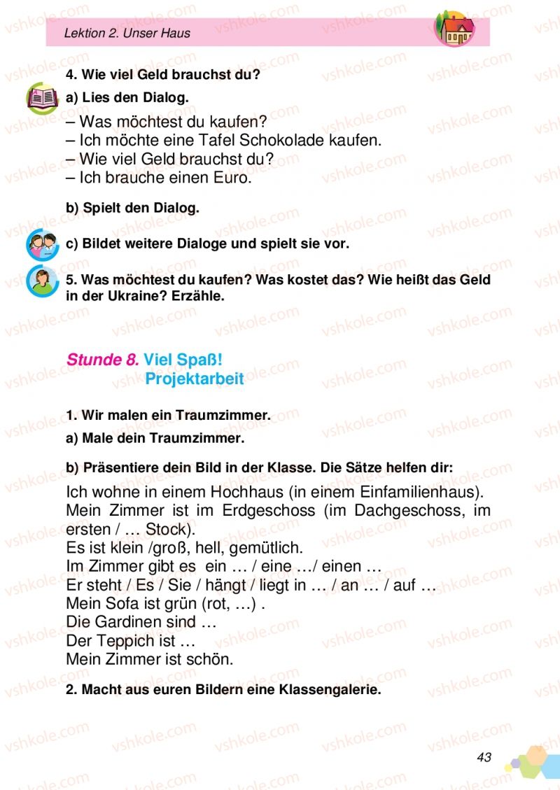 Страница 43 | Підручник Німецька мова 4 клас Л.В. Горбач, Л.П. Савченко 2015