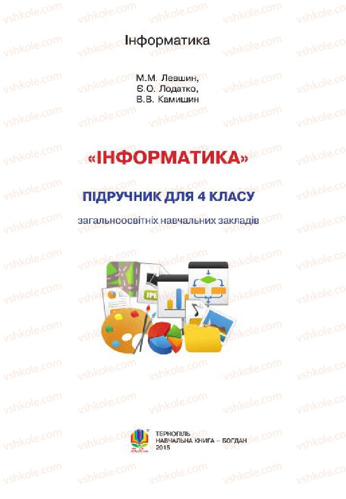 Страница 1 | Підручник Інформатика 4 клас М.М. Левшин, Є.О. Лодатко, В.В. Камишин 2015