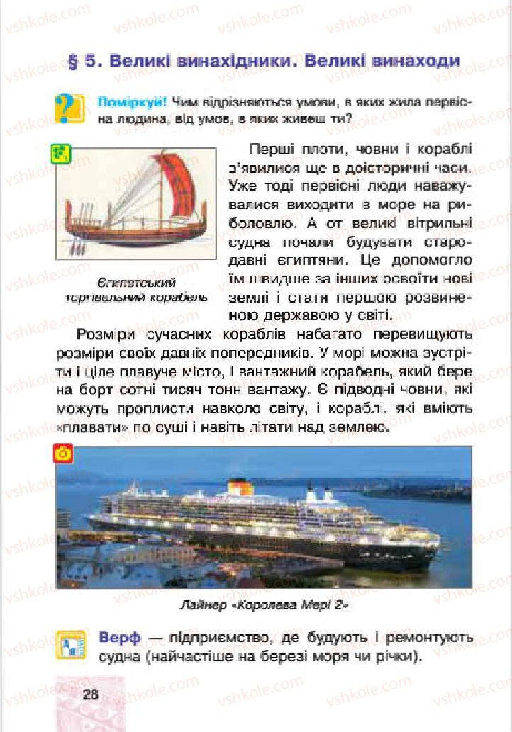 Страница 28 | Підручник Людина і світ 4 клас М.В. Беденко, С.Г. Заброцька, І.Р. Дунець 2015