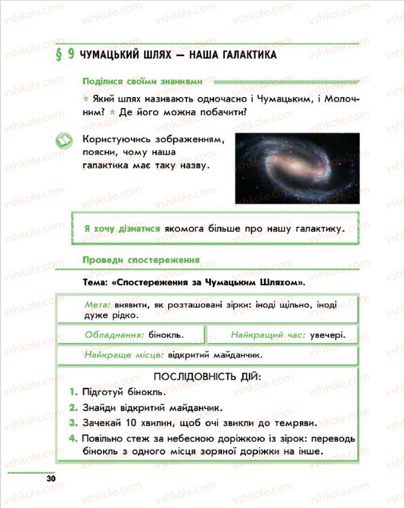 Страница 30 | Підручник Природознавство 4 клас О.В. Тагліна, Г.Ж. Іванова 2015