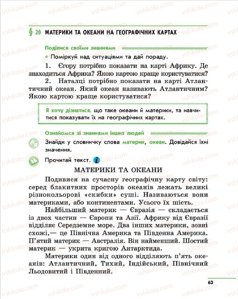 Страница 63 | Підручник Природознавство 4 клас О.В. Тагліна, Г.Ж. Іванова 2015