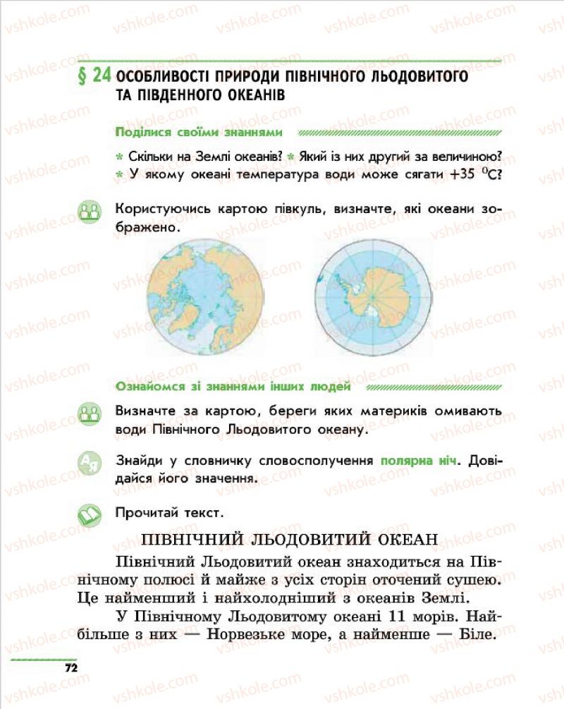 Страница 72 | Підручник Природознавство 4 клас О.В. Тагліна, Г.Ж. Іванова 2015