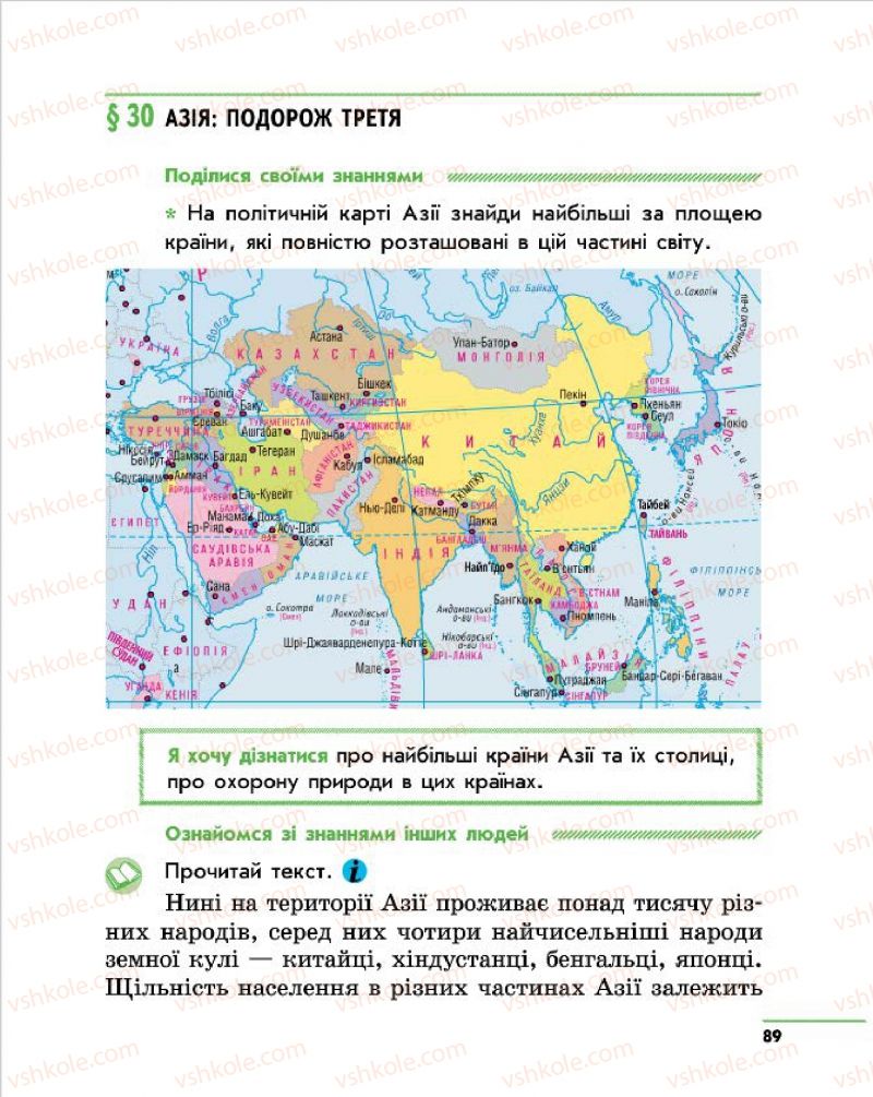 Страница 89 | Підручник Природознавство 4 клас О.В. Тагліна, Г.Ж. Іванова 2015