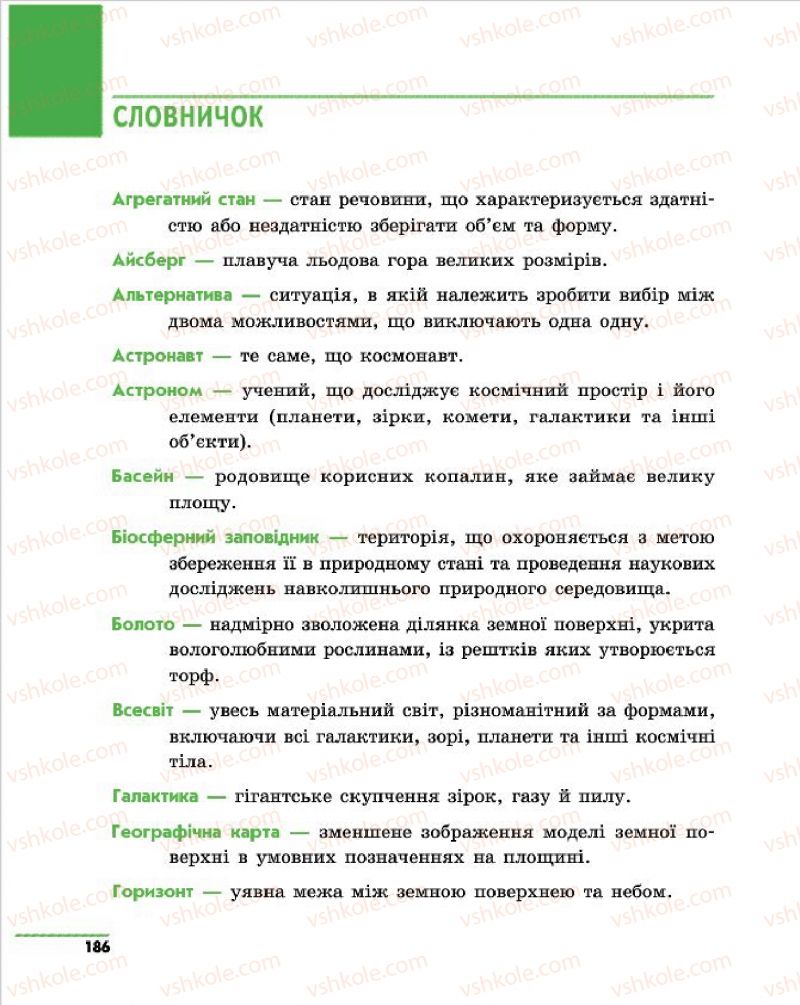 Страница 186 | Підручник Природознавство 4 клас О.В. Тагліна, Г.Ж. Іванова 2015