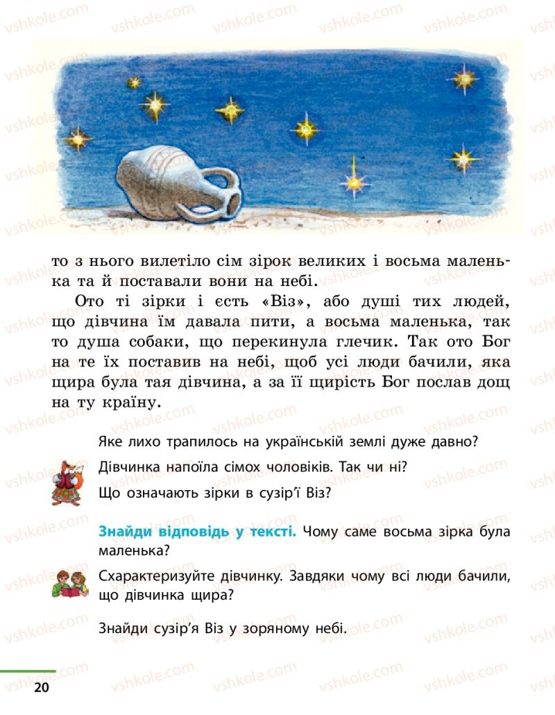 Страница 20 | Підручник Українська література 4 клас М.В. Коченгіна, О.А. Коваль 2015