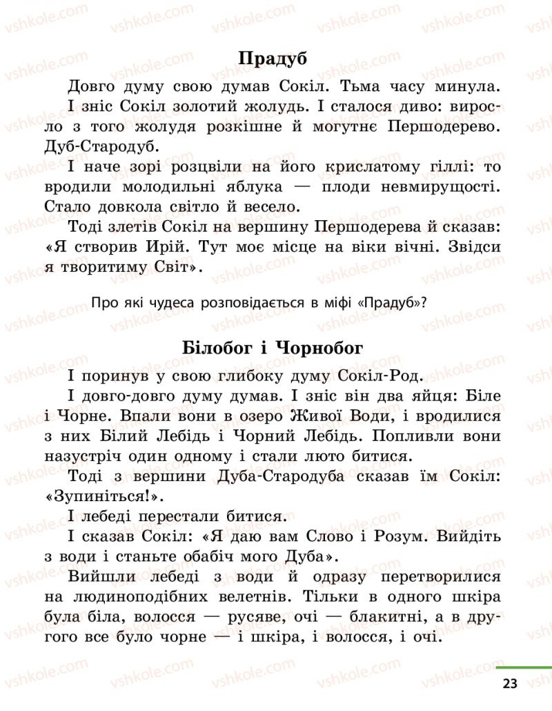 Страница 23 | Підручник Українська література 4 клас М.В. Коченгіна, О.А. Коваль 2015