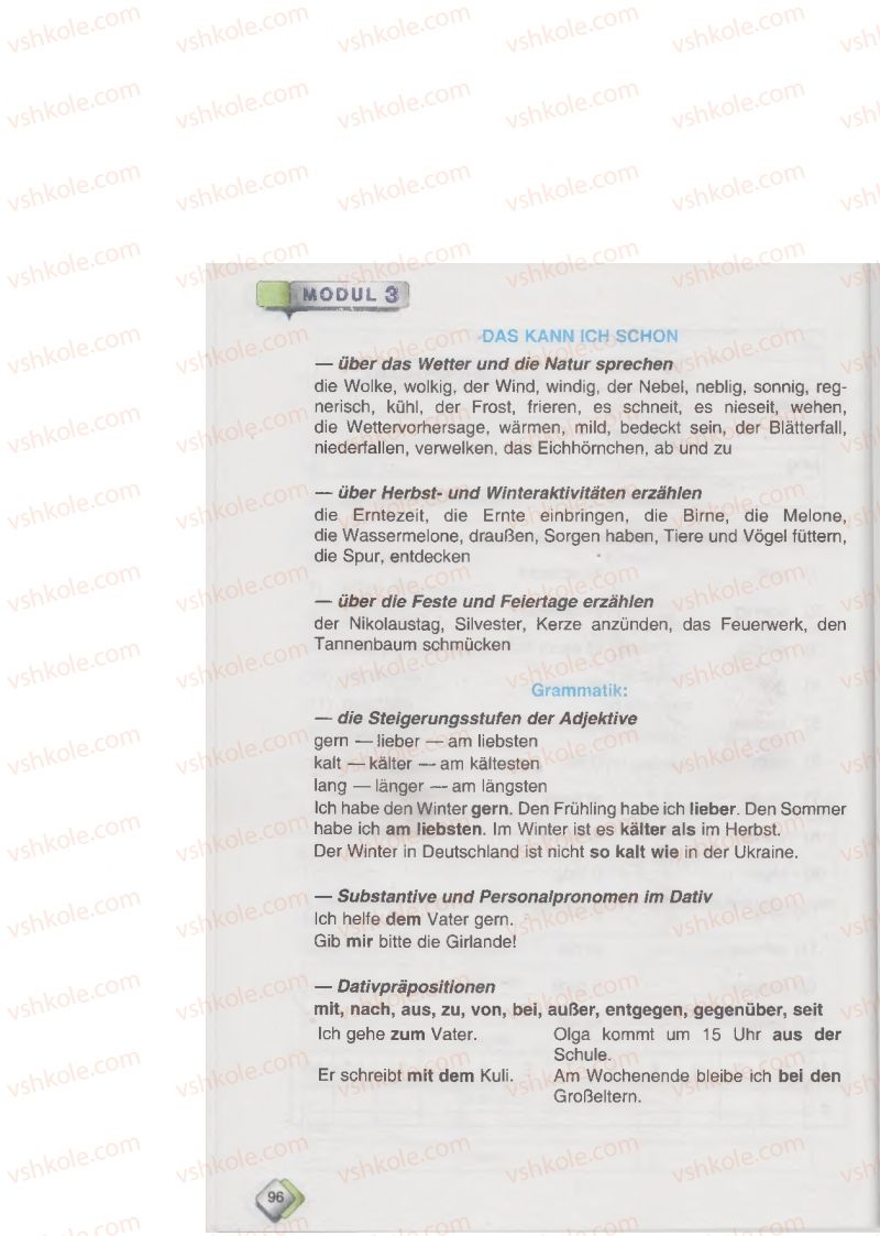 Страница 96 | Підручник Німецька мова 6 клас М.М. Сидоренко, О.А. Палій 2014 2 рік навчання