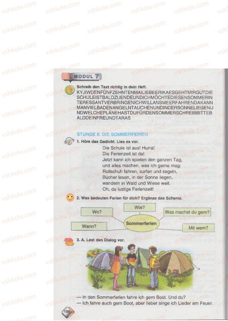 Страница 198 | Підручник Німецька мова 6 клас М.М. Сидоренко, О.А. Палій 2014 2 рік навчання