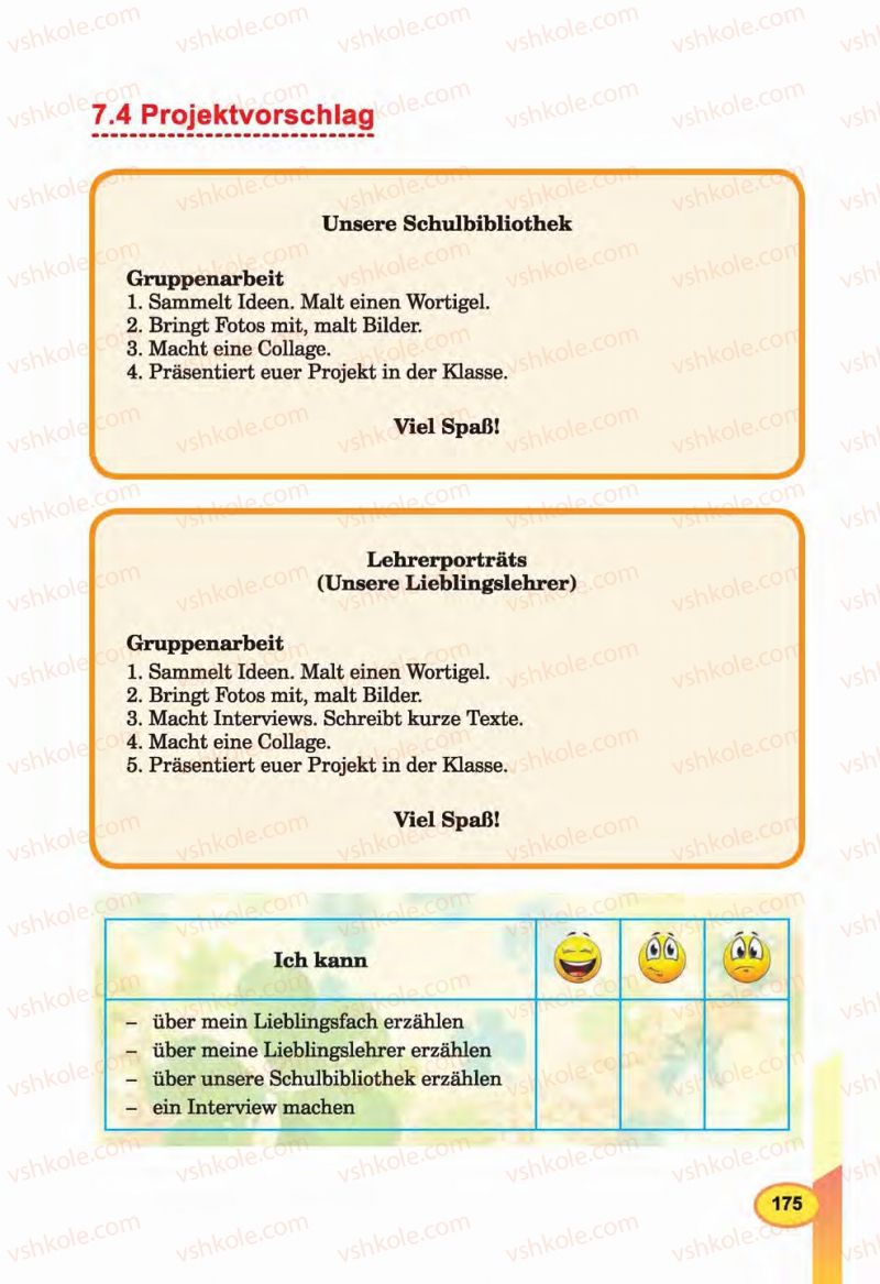 Страница 175 | Підручник Німецька мова 6 клас Л.В. Горбач, Г.Ю. Трінька 2014