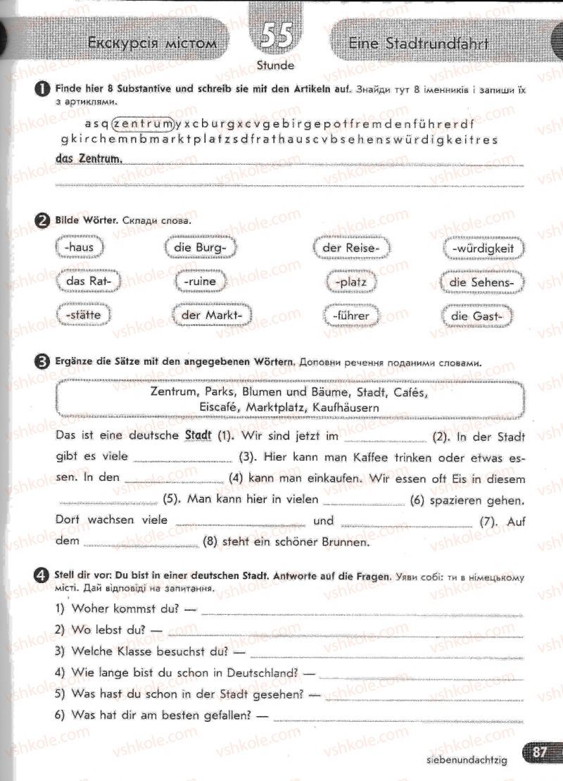 Страница 87 | Підручник Німецька мова 6 клас С.І. Сотникова, Т.Ф. Білоусова 2009 2 рік навчання