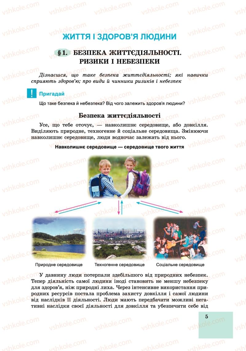 Страница 5 | Підручник Основи здоров'я 6 клас Т.Є. Бойченко, І.П. Василашко, С.В. Василенко 2014