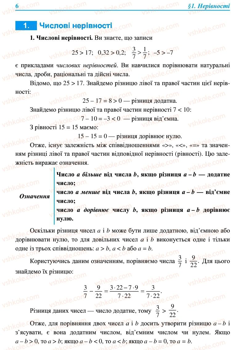 Страница 6 | Підручник Алгебра 9 клас В.Р. Кравчук, Г.М. Янченко, М.В. Підручна 2009