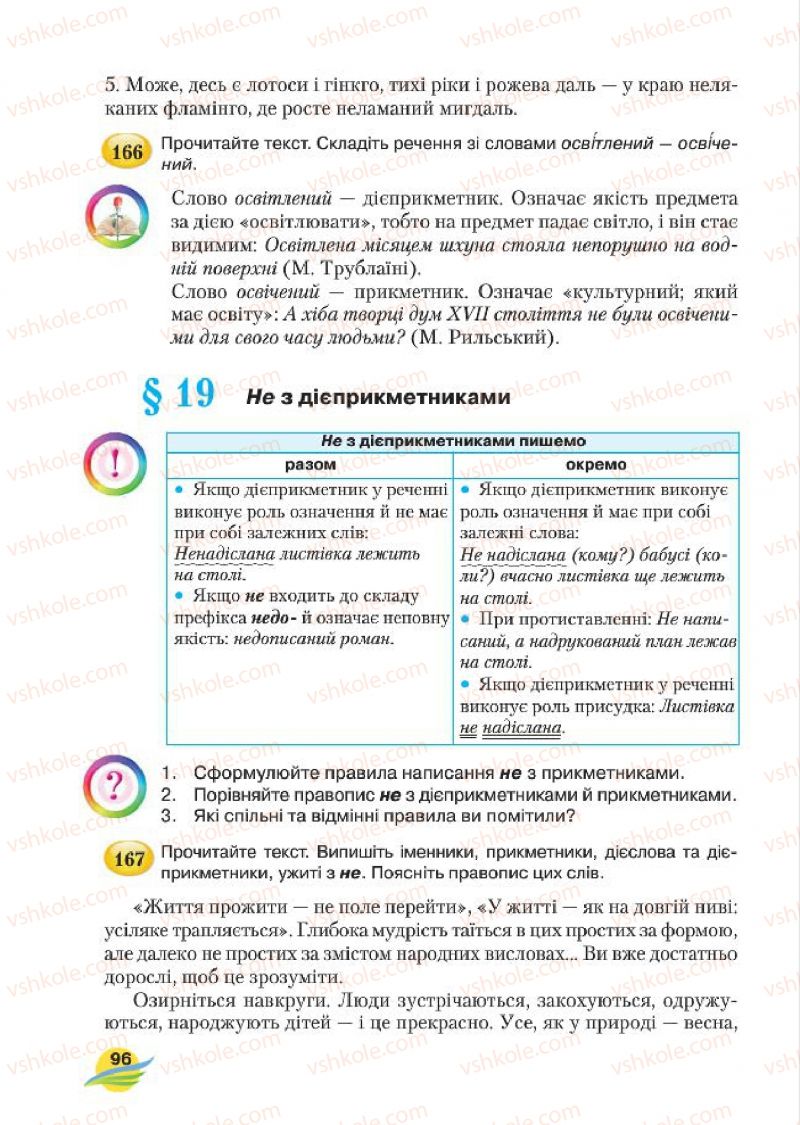 Страница 96 | Підручник Українська мова 7 клас С.Я. Єрмоленко, В.Т. Сичова, М.Г. Жук 2015