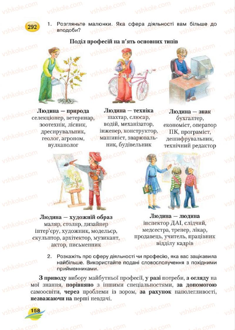 Страница 158 | Підручник Українська мова 7 клас С.Я. Єрмоленко, В.Т. Сичова, М.Г. Жук 2015