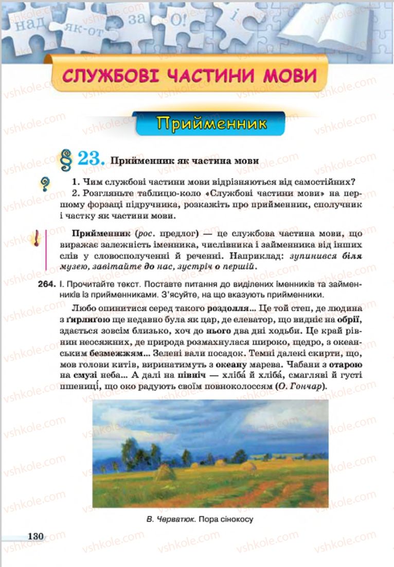 Страница 130 | Підручник Українська мова 7 клас А.А. Ворон, В.А. Солопенко 2015