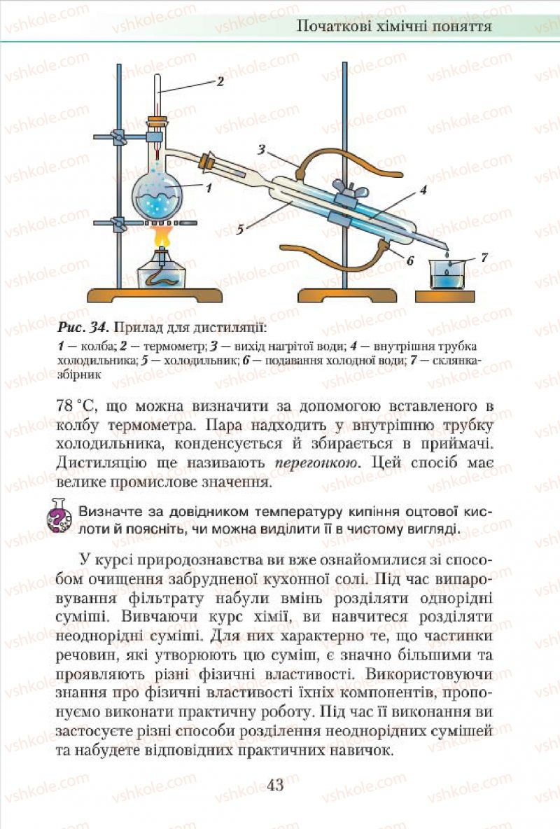 Страница 43 | Підручник Хімія 7 клас М.М. Савчин 2015