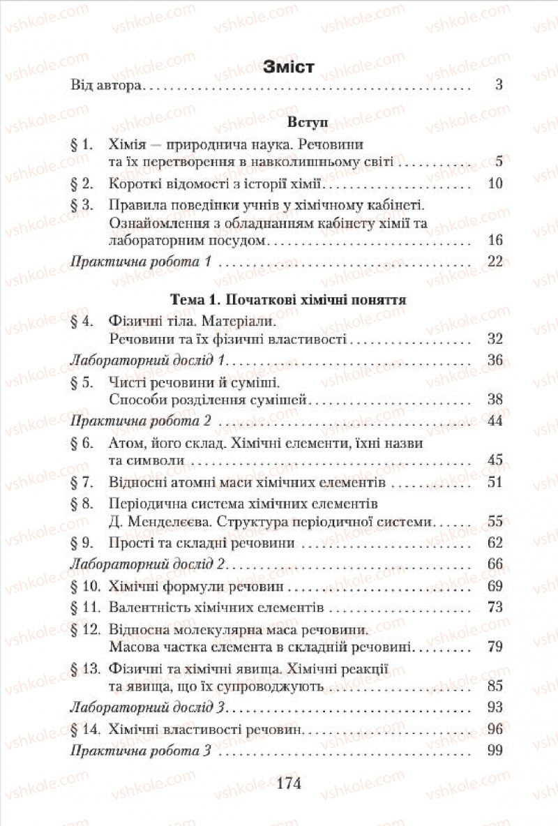 Страница 174 | Підручник Хімія 7 клас М.М. Савчин 2015