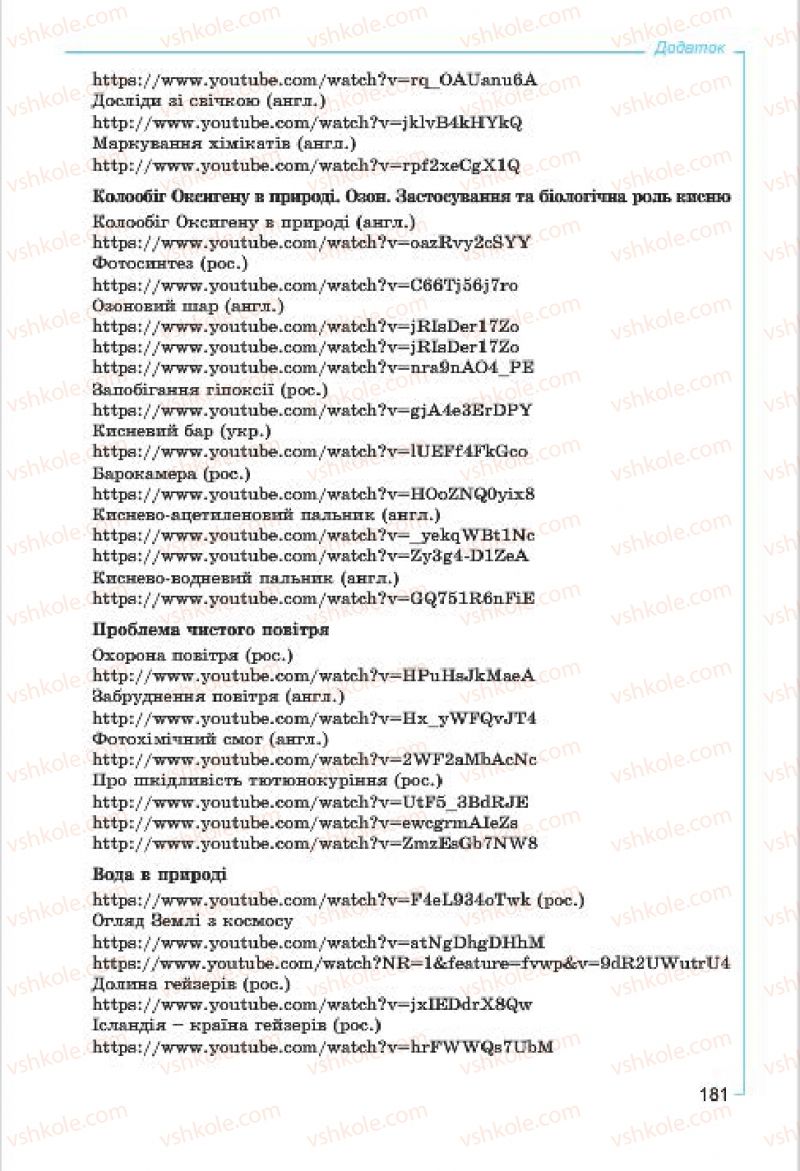 Страница 181 | Підручник Хімія 7 клас Г.А. Лашевська, А.А. Лашевська 2015