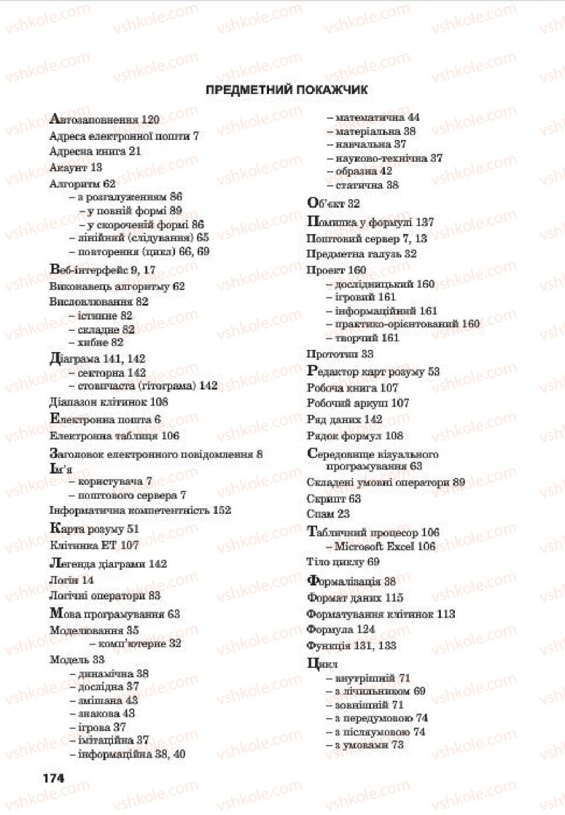 Страница 174 | Підручник Інформатика 7 клас О.П. Казанцева, І.В. Стеценко, Л.В. Фурик 2015