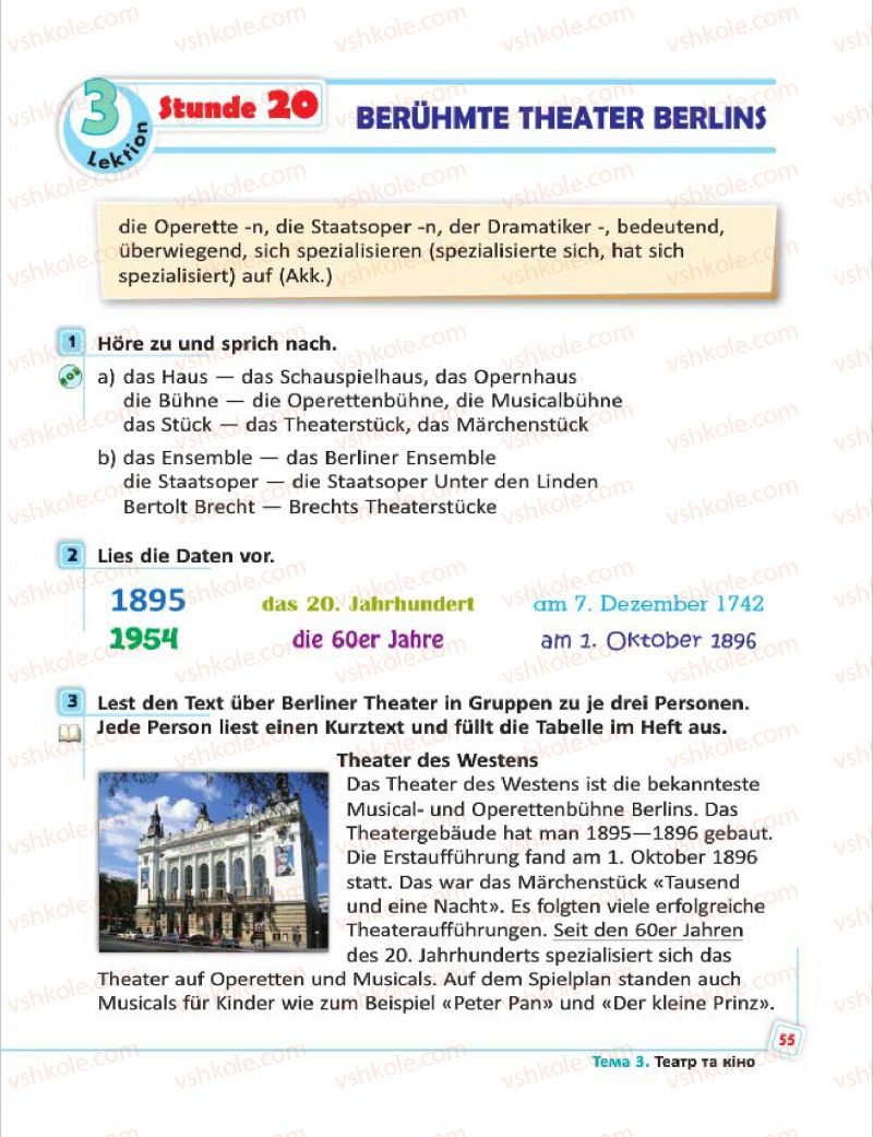 Страница 55 | Підручник Німецька мова 7 клас С.І. Сотникова, Г.В. Гоголєва 2015 7 рік навчання