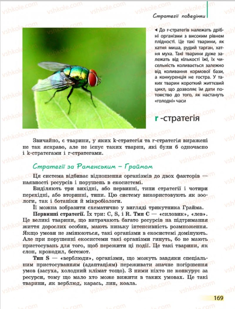 Страница 169 | Підручник Біологія 7 клас Н.В. Запорожець, І.І. Черевань, І.А. Воронцова 2015