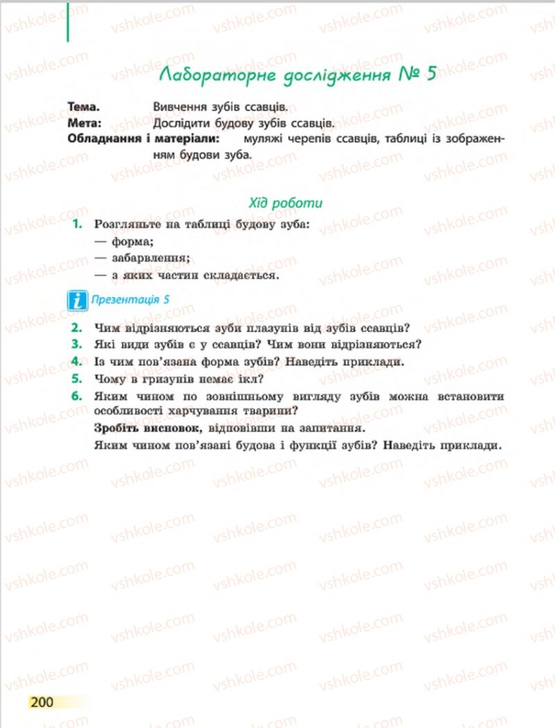 Страница 200 | Підручник Біологія 7 клас Н.В. Запорожець, І.І. Черевань, І.А. Воронцова 2015