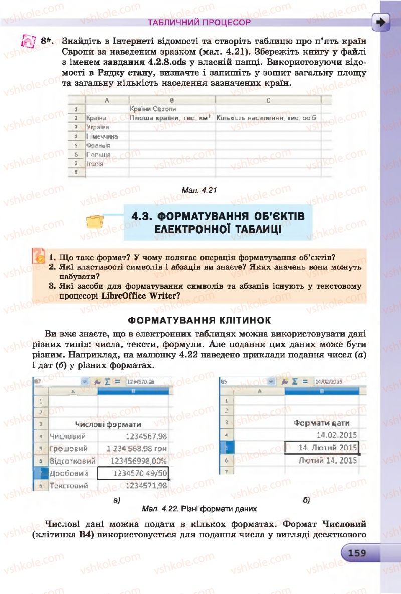 Страница 159 | Підручник Інформатика 7 клас Й.Я. Ривкінд, Т.І. Лисенко, Л.А. Чернікова 2015