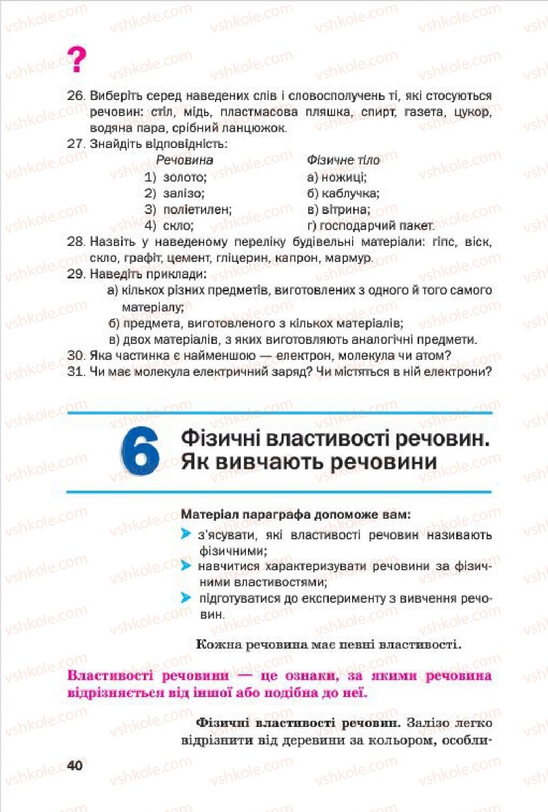 Страница 40 | Підручник Хімія 7 клас П.П. Попель, Л.С. Крикля 2015