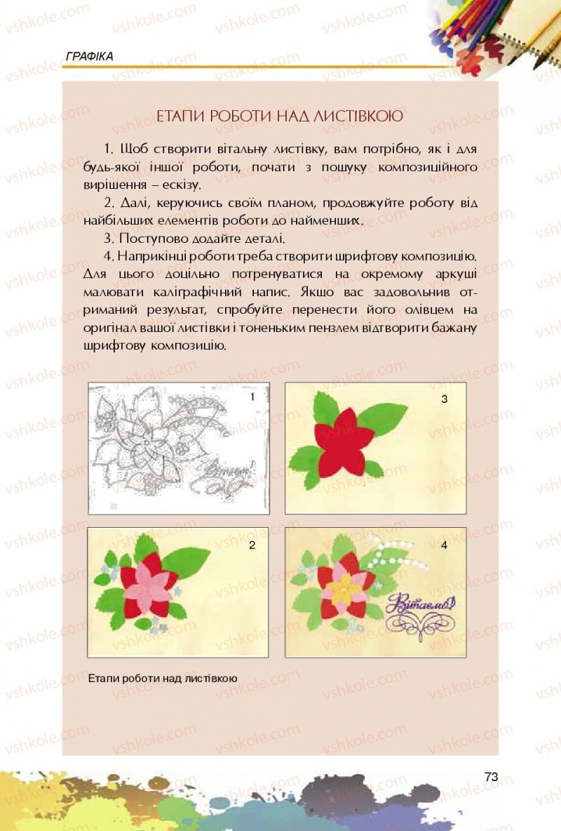 Страница 73 | Підручник Образотворче мистецтво 5 клас С.М. Железняк, О.В. Ламонова 2016