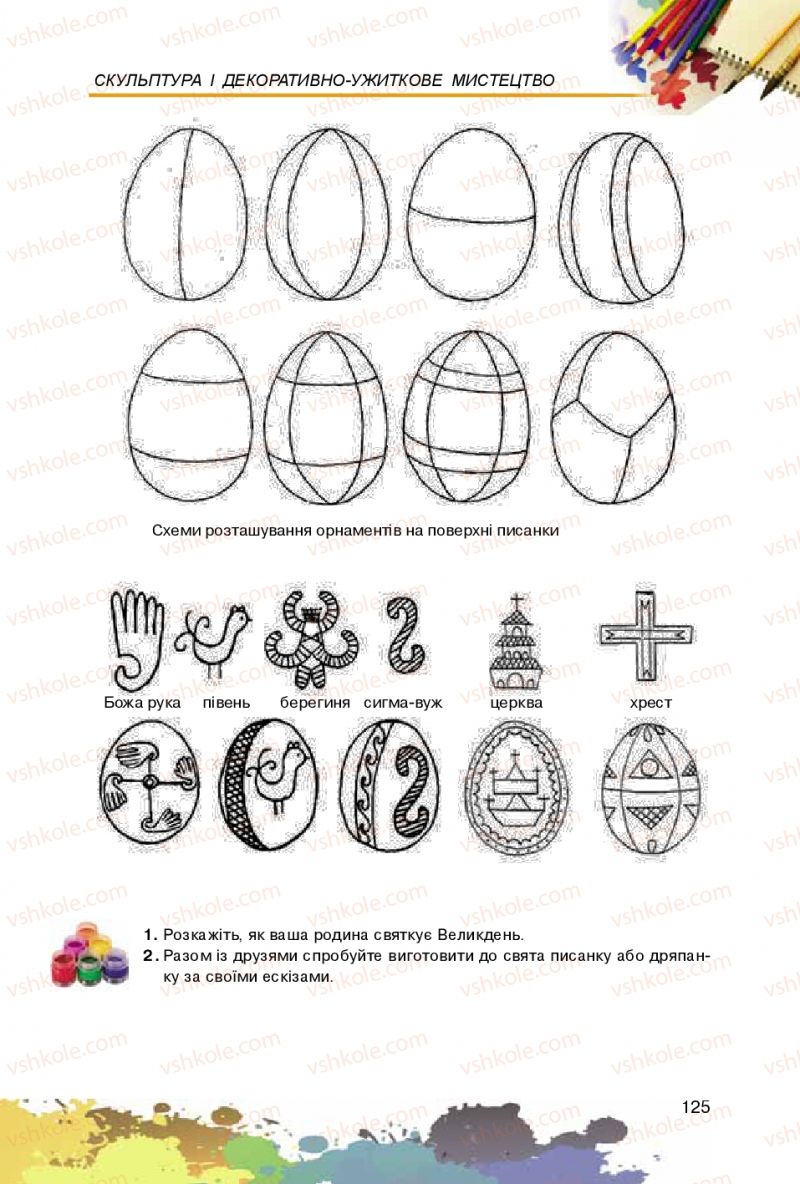 Страница 125 | Підручник Образотворче мистецтво 5 клас С.М. Железняк, О.В. Ламонова 2016
