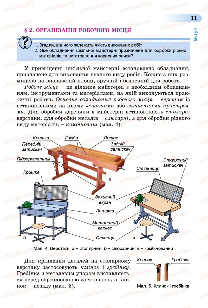 Страница 11 | Підручник Трудове навчання 5 клас Б.М. Терещук, В.К. Загорний, В.М. Гащак 2013 Для хлопців