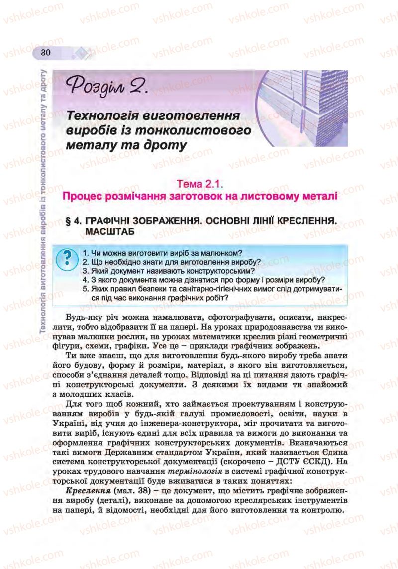 Страница 30 | Підручник Трудове навчання 6 клас Б.М. Терещук, С.М. Дятленко, В.М. Гащак 2014 Для хлопців