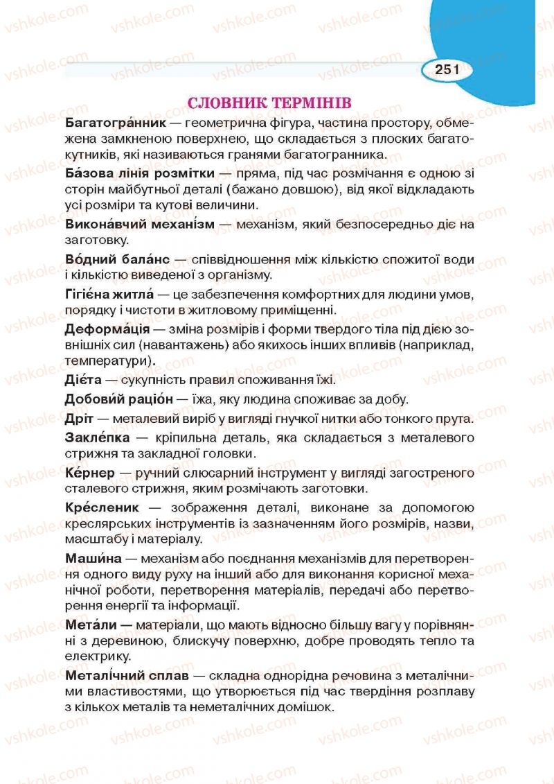 Страница 251 | Підручник Трудове навчання 6 клас В.К. Сидоренко, Д.В. Лебедев, А.М. Гедзик 2014 Для хлопців