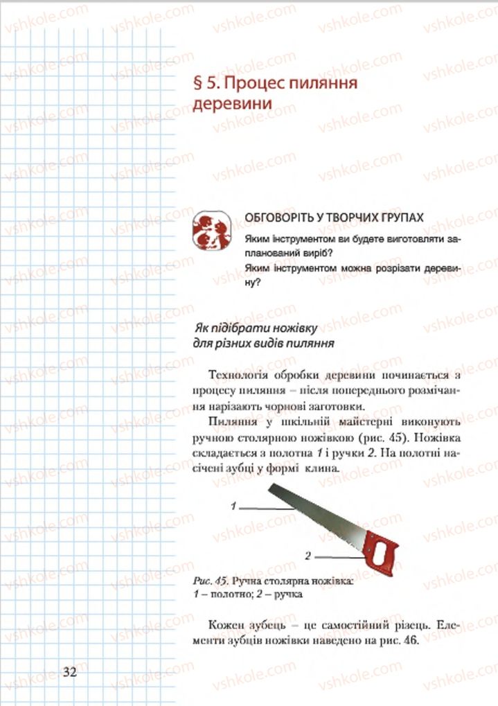 Страница 32 | Підручник Трудове навчання 7 клас А.І. Терещук, О.Б. Авраменко 2015 Для хлопців