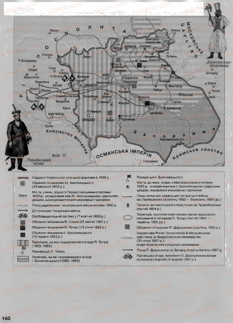 Страница 160 | Підручник Історія України 8 клас О.К. Струкевич, І.М. Романюк, Т.П. Пірус 2008