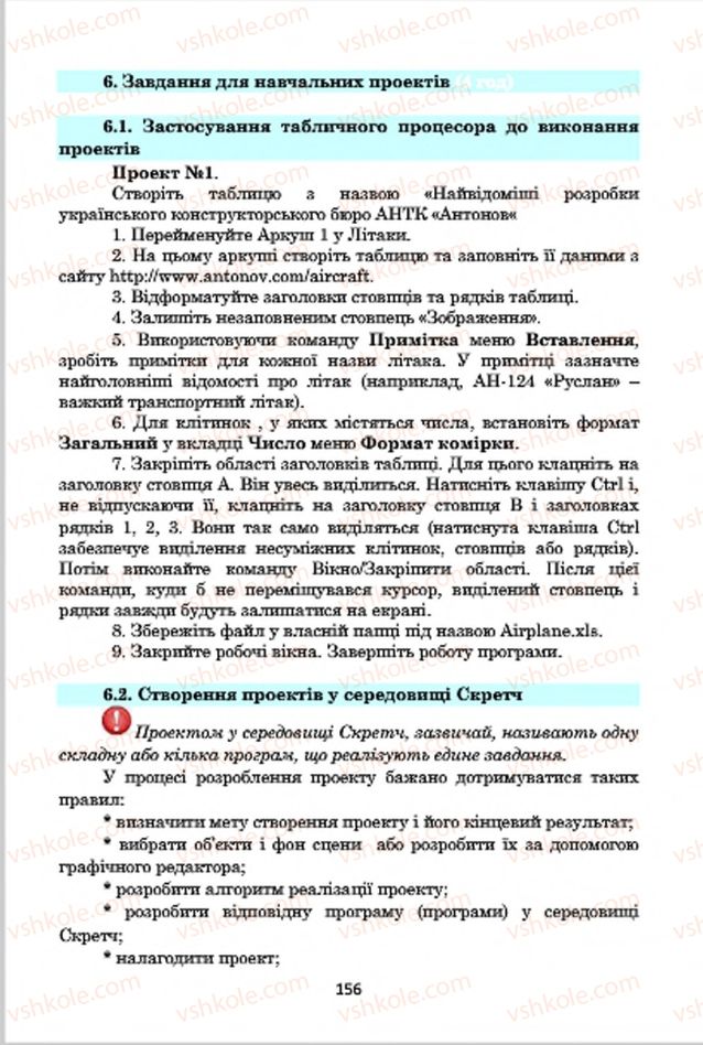 Страница 156 | Підручник Інформатика 7 клас А.М. Гуржій, В.В. Лапінський, Л.А. Карташова, В.Д. Руденко 2015