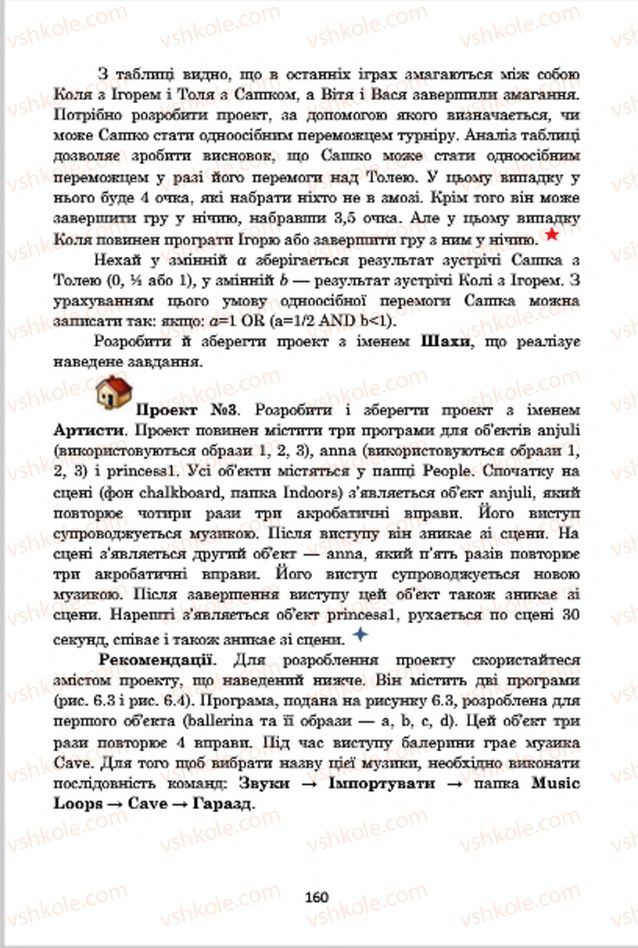 Страница 160 | Підручник Інформатика 7 клас А.М. Гуржій, В.В. Лапінський, Л.А. Карташова, В.Д. Руденко 2015