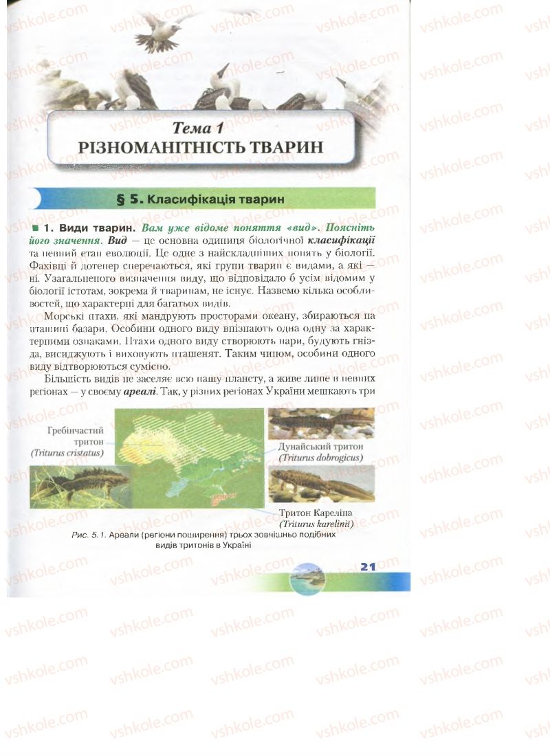 Страница 21 | Підручник Біологія 7 клас Д.А. Шабанов, М.О. Кравченко 2015