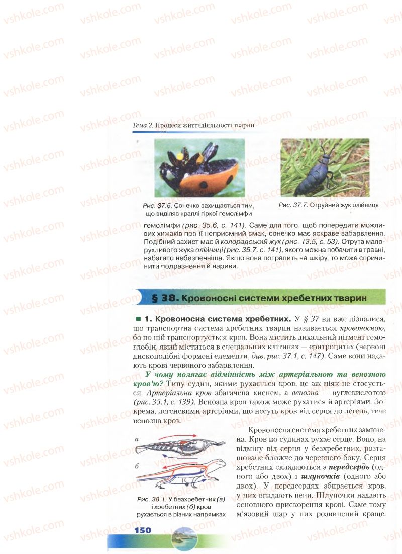 Страница 150 | Підручник Біологія 7 клас Д.А. Шабанов, М.О. Кравченко 2015