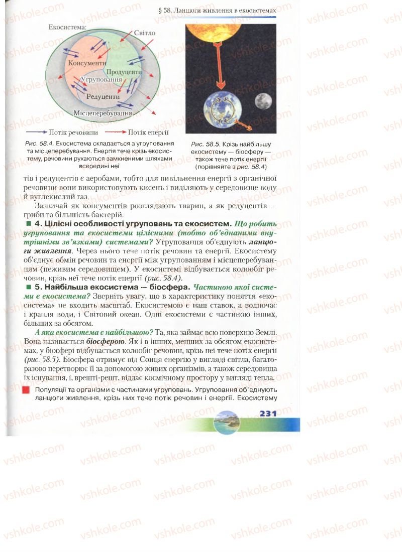 Страница 231 | Підручник Біологія 7 клас Д.А. Шабанов, М.О. Кравченко 2015