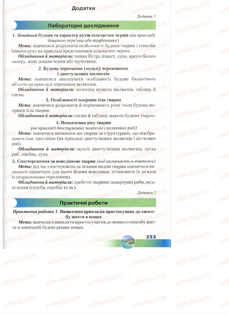 Страница 253 | Підручник Біологія 7 клас Д.А. Шабанов, М.О. Кравченко 2015